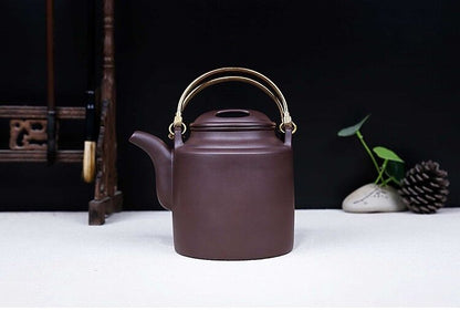 500cc Handmade Purple Sand Tea Pot in Yixing, China Old Purple Clay Yang Tonghu Tea Pot-