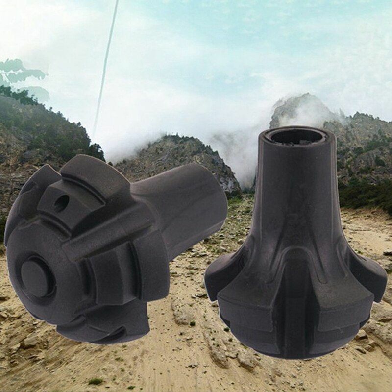 Nordic Walking Stick Tip Protectors Trekking Pole Round Rubber Outdoor Hiking