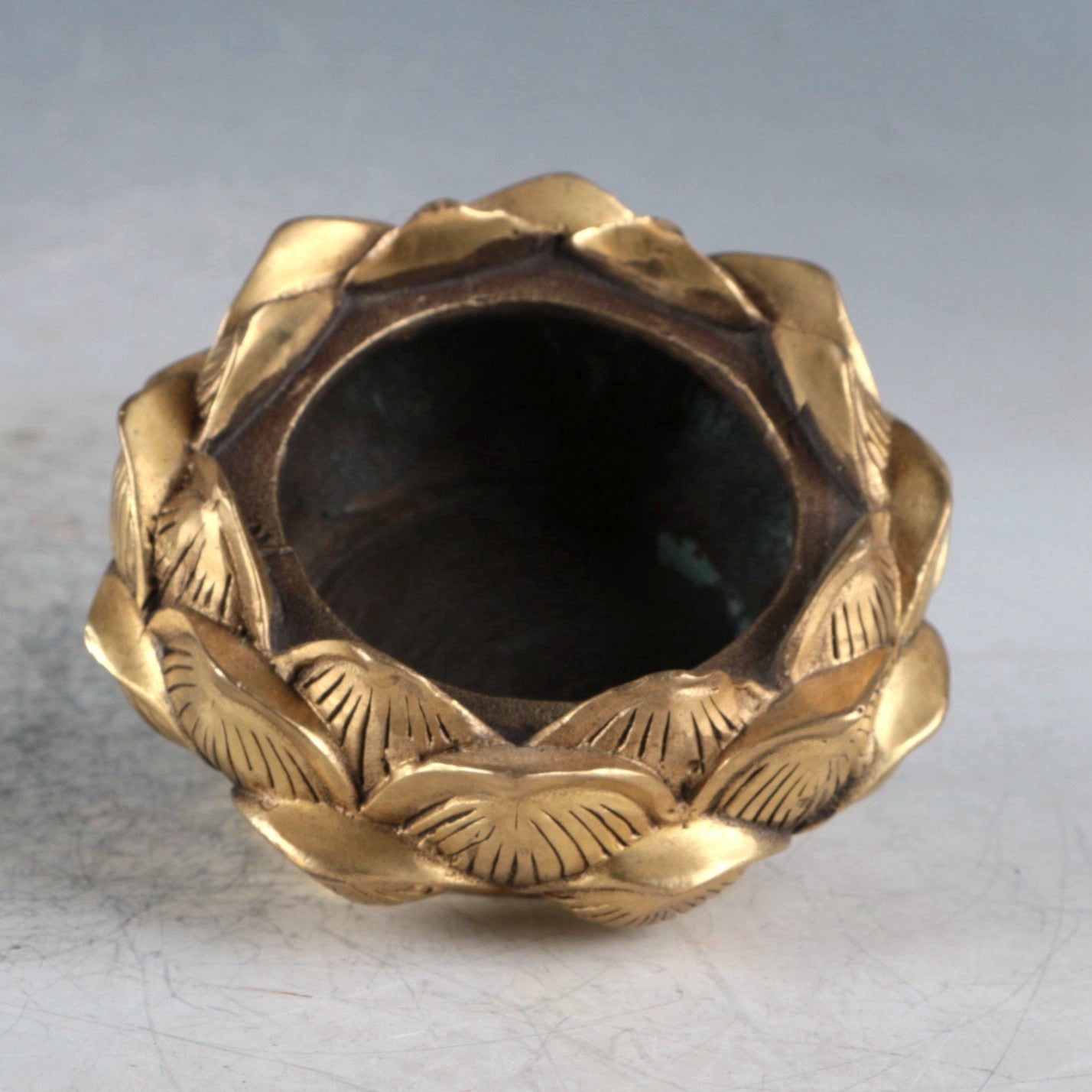 Chinese Brass Lotus Incense Burner Made During The Qianlong Period