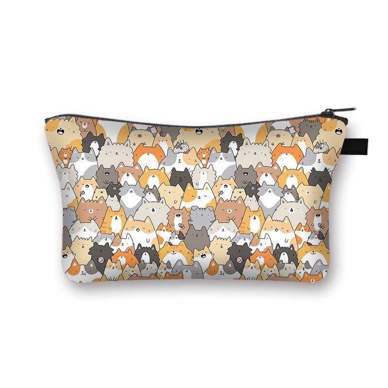 Cosmetic Bag Cartoon Toiletries Purse Small Clutch Makeup Handbag 13*15*21CM 1PC