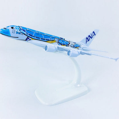 1:500 Scale Blue ANA Sea Turtle Painting A380 Alloy Plane Aircraft Model