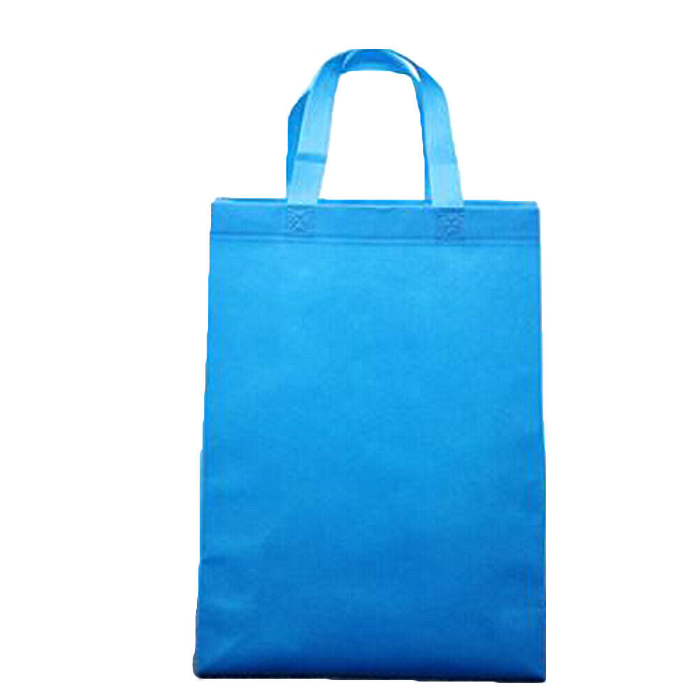 Solid Color Reusable Shopping Bags Large Folding Totes Convenient Grocery Bags