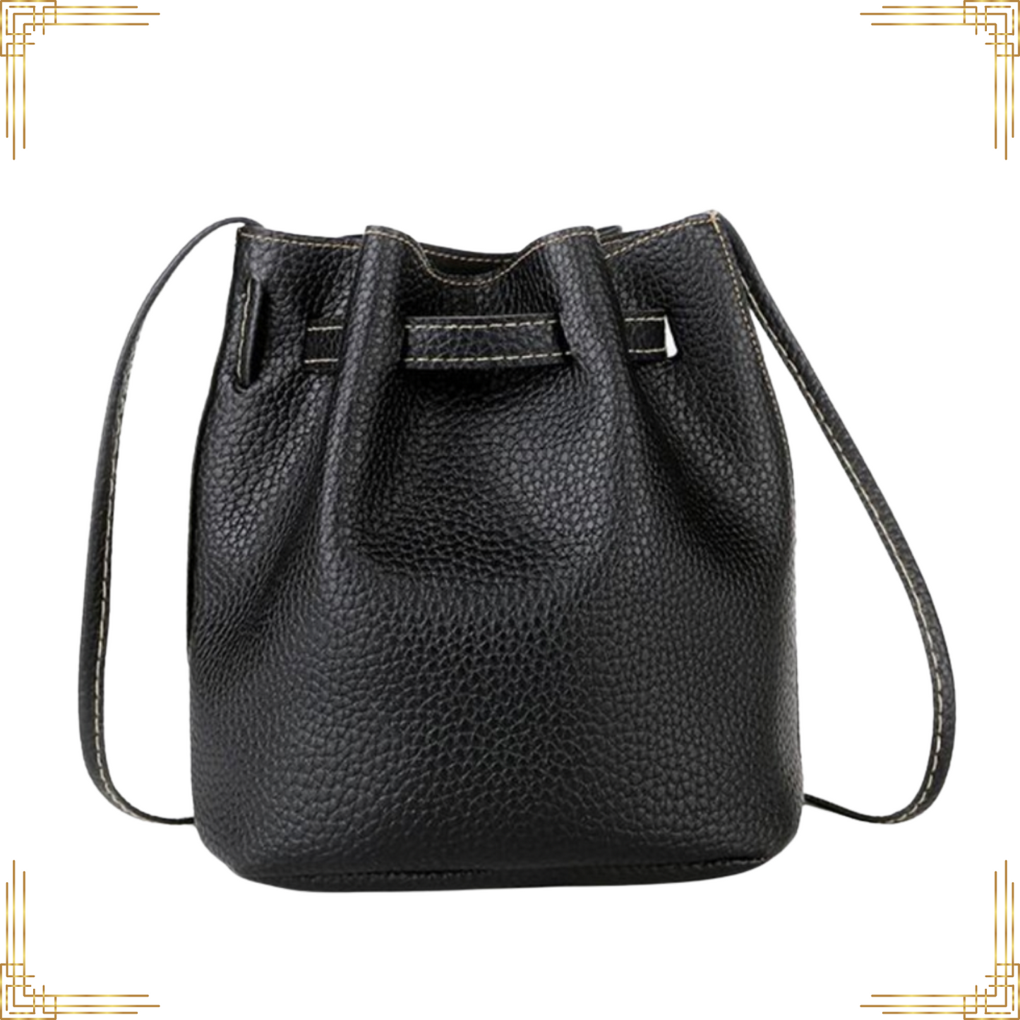 Women LEATHER Bucket Bag Shoulder Crossbody Handbag Stylish Vintage Travel Tote