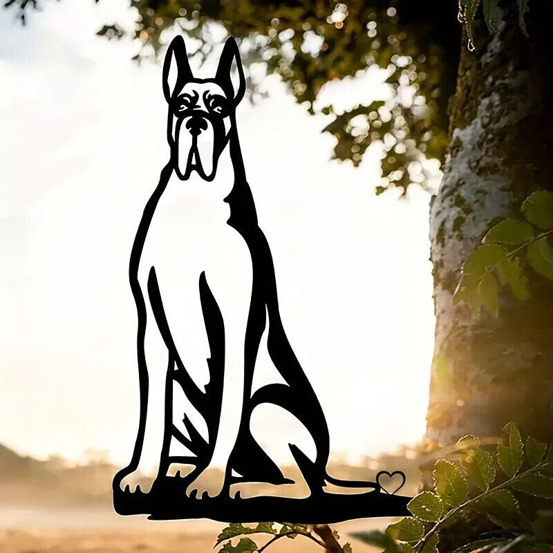 Large Dog Silhouette Metal Iron Iron Metal Art Decoration On Tree Decoration
