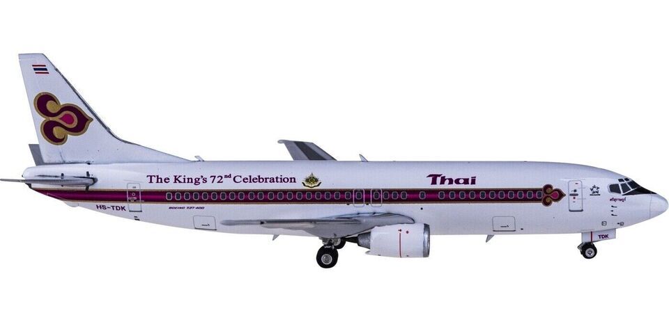 1:400 Phoenix Thai Airways BOEING 737-400 Passenger Aircraft Diecast Plane Model
