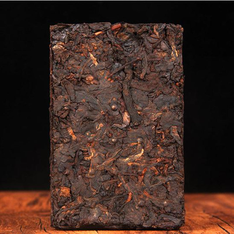 250g Menghai Ripe Puerh Tea Brick Ancient Tree Pu-erh Cooked Tea Aged Pu'er Tea