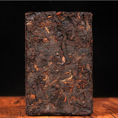 250g Menghai Ripe Puerh Tea Brick Ancient Tree Pu-erh Cooked Tea Aged Pu'er Tea