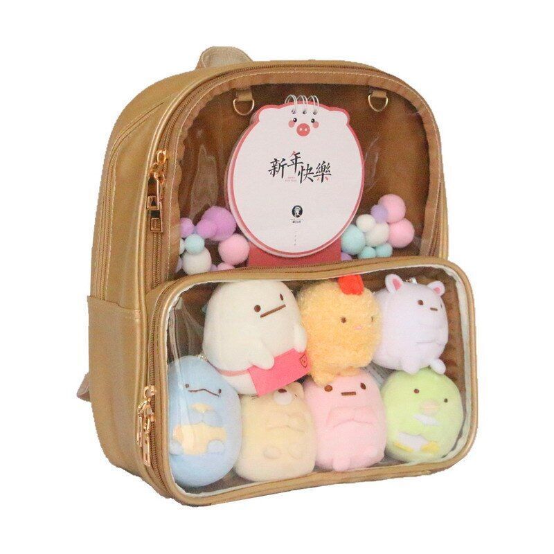 Backpack Clear Bag Transparent Case Travel Accessories Purse 7 Colors 27*10*31CM