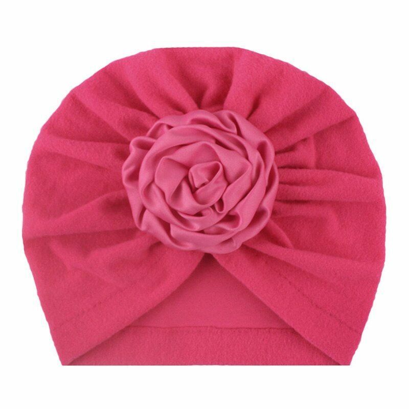 Flower Baby Hat Cute Soft Cotton Infant Toddler Girls Bonnet Turban Elastic Kids