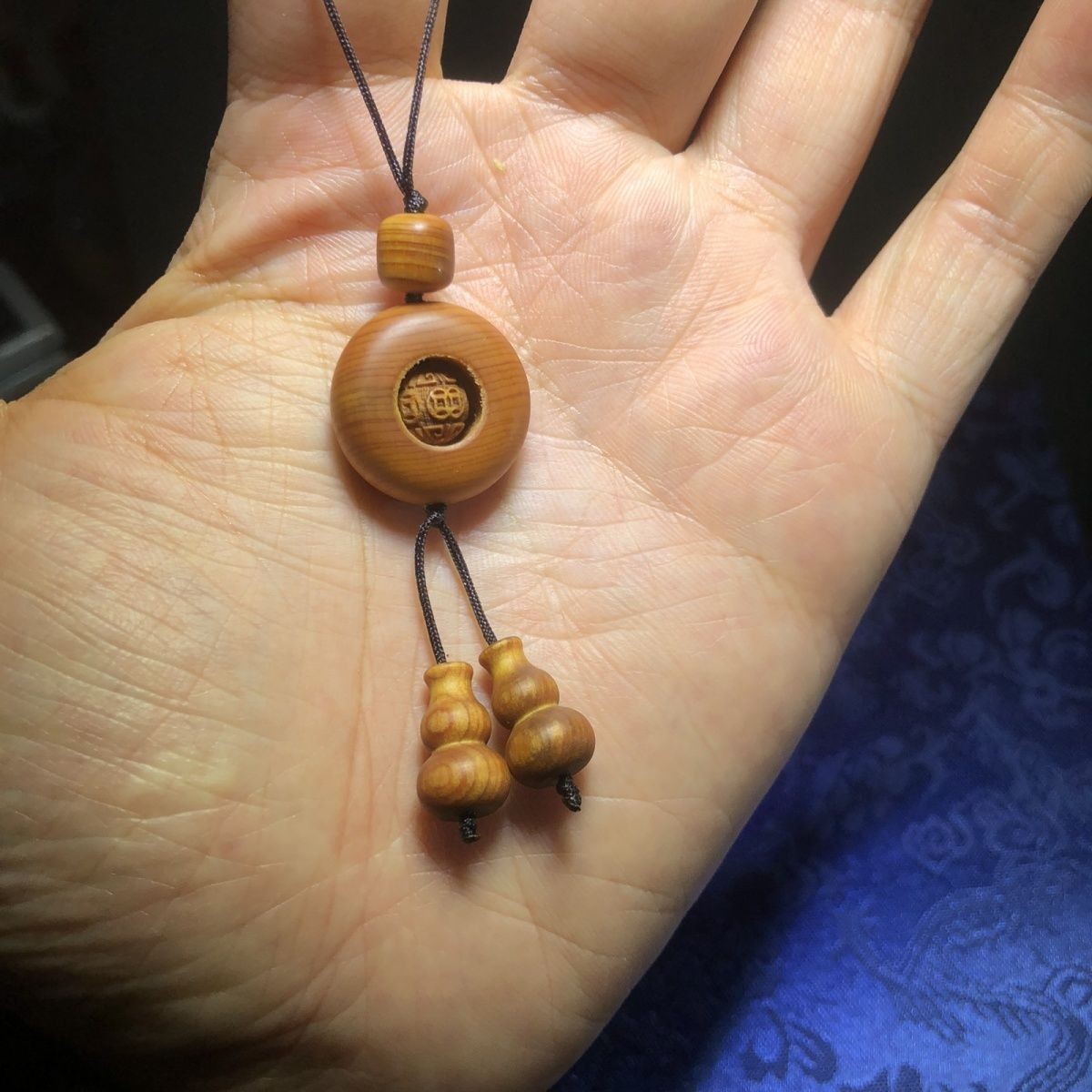 Premium Arborvitae Spin Ring Charm, Hand-Carved Phone/Bag/Keychain Gift