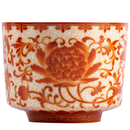 Handmade Tea Cup Chinese Porcelain Under Glaze Color Enamel Master Cup 150ml New