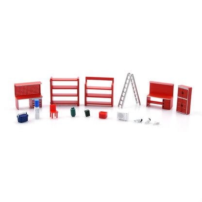 1/64 Model Display Furniture Bench/Chair Tools Dioramas Auto Repair Tools