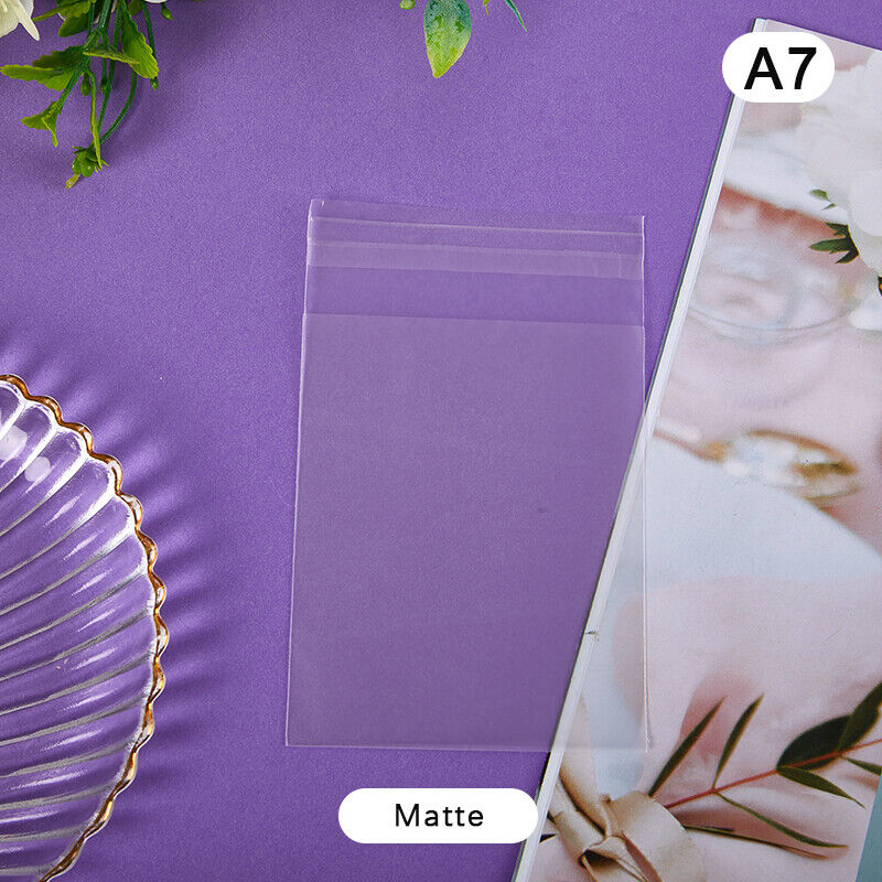 50Pcs/pack Transparent Self-adhesive Opp Bag Photo Cards Protective Storage Bag