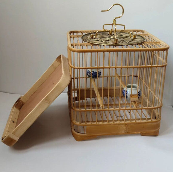 Exquisite Handmade Chinese Bamboo Wood Bird Cage Birdcage