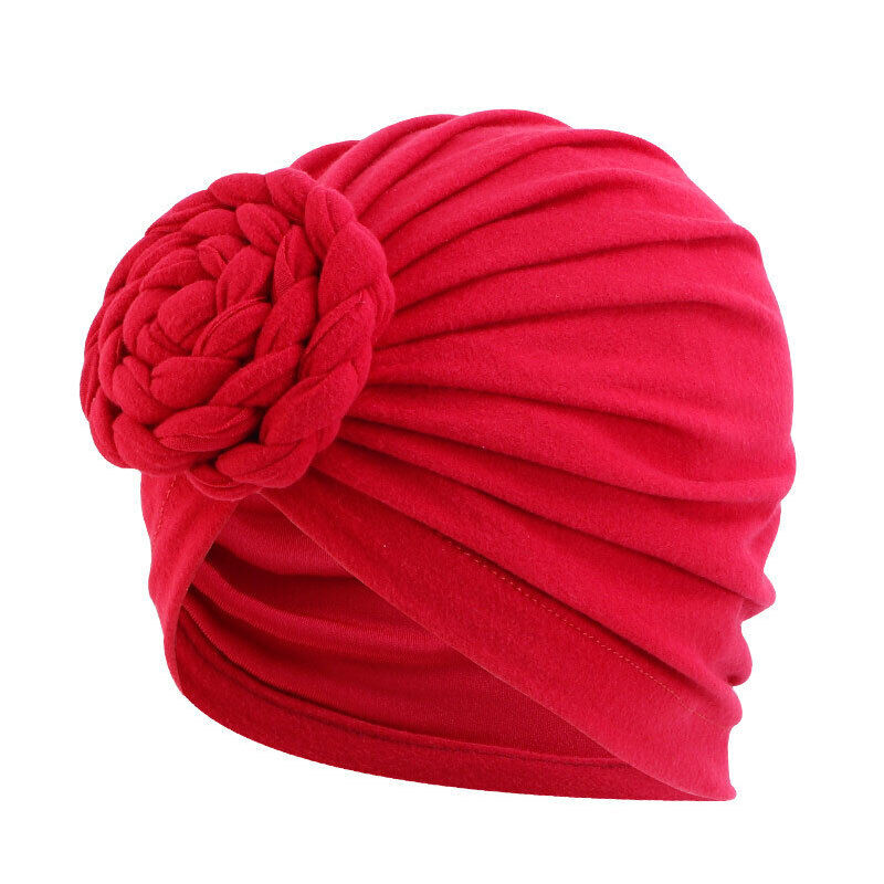 Turban Hat Twist Braid Turban Hat Pan Flower Turban Hat Baotou Hat Ethnic Hat