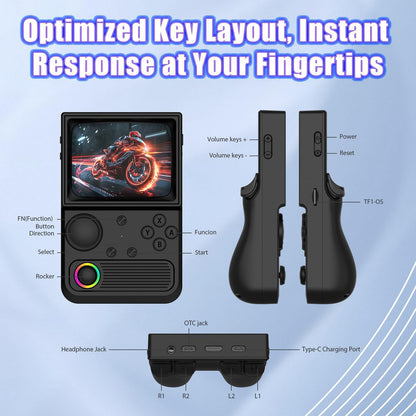 2026 New Upgraded R36T Retro Handheld Game Console, 128GB Mini Video Game