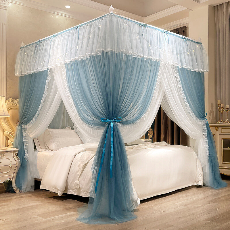 mosquito net double layers bed curtain netting valances dust proof frames queen