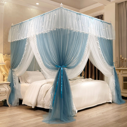mosquito net double layers bed curtain netting valances dust proof frames queen