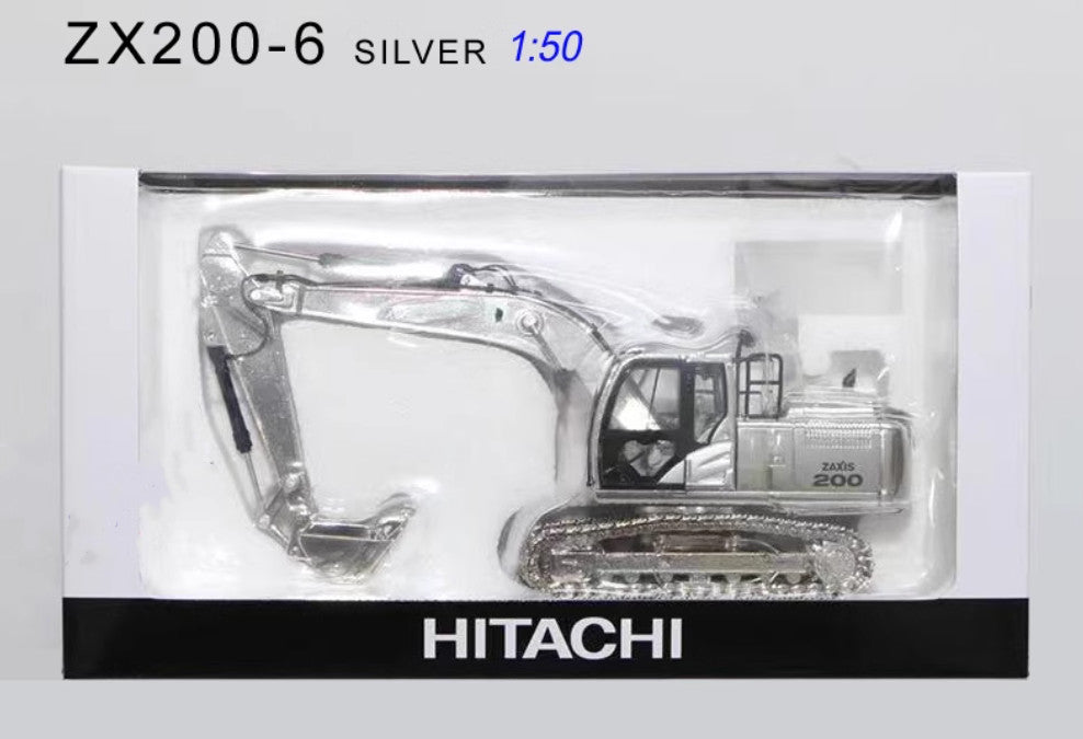 1:50 ZAXIS200-6 Excavator Construction Machine Equipment Diecast Model Silver