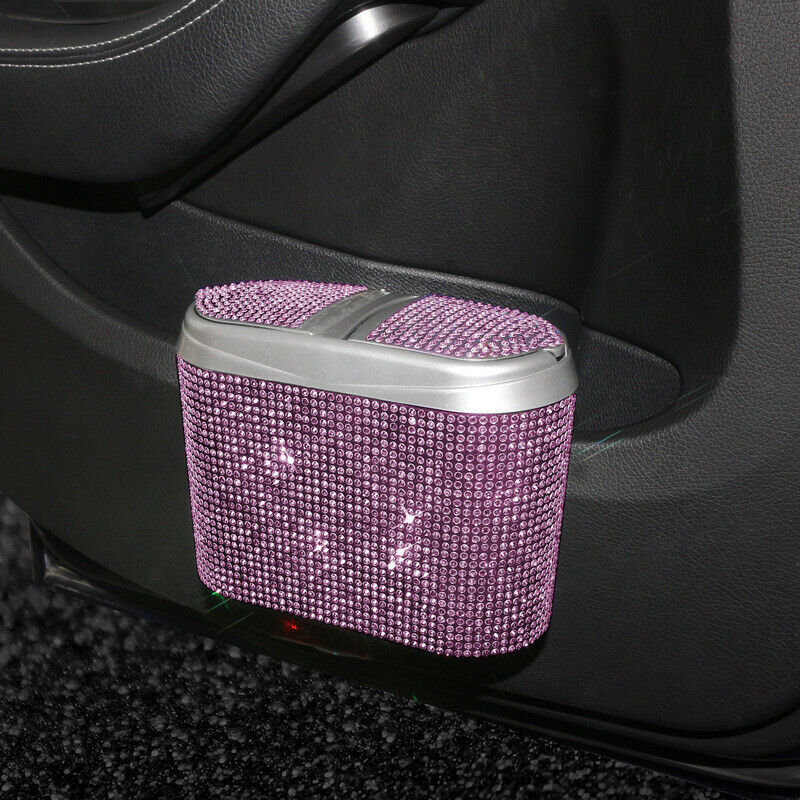 Car Van Trash Waste Bin Flip Case Rubbish Holder Auto Garbage Can Storage Box