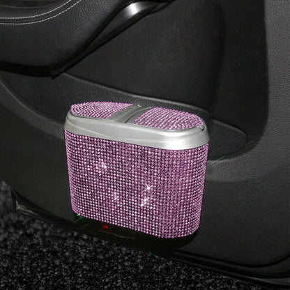 Car Van Trash Waste Bin Flip Case Rubbish Holder Auto Garbage Can Storage Box