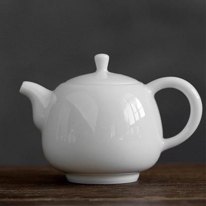 White Porcelain Teapot Household Jade Porcelain Teapot Ceramic Kung Fu Tea Set