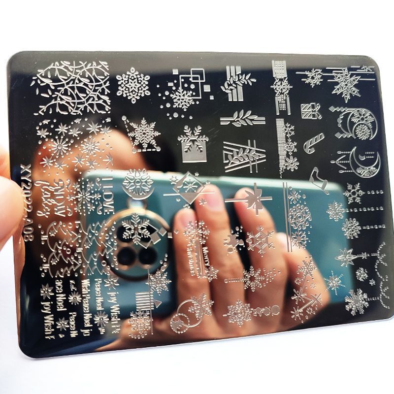 Nail Art Tool Metal Snowflake Flower DIY Stamping Plates Printing Stencil 6x12cm
