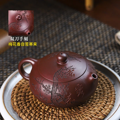 Yixing, China Handmade Purple Clay Pot Dark Fragrance Xishi Tea Making Set