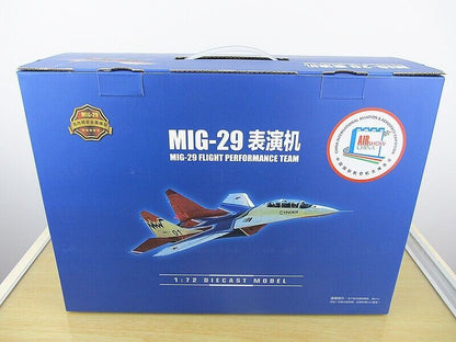 1:72 MIG-29 FIGHTER PERFORMANCE TEAM AIR SHOW Airplane Diecast Aircraft Model