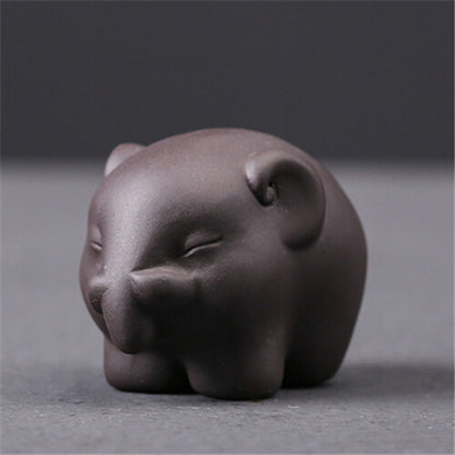 1PC Mascot Elephant Yixing Zisha Tea Pet House Warming Gift Tea Play In China