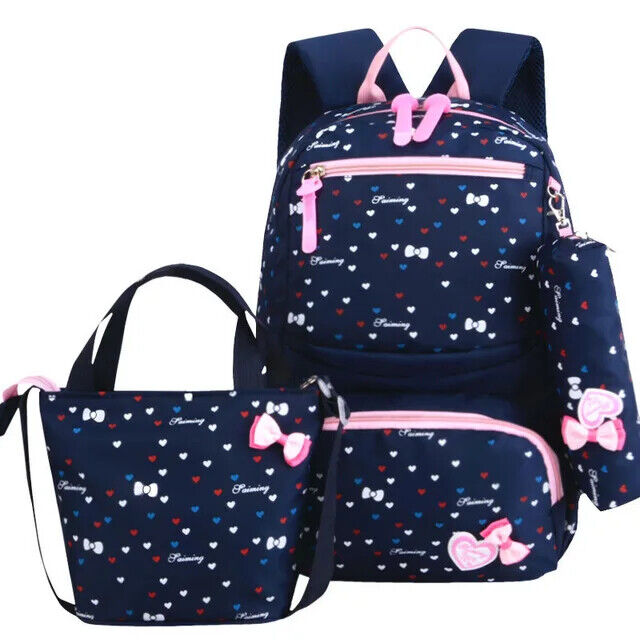 3pcs/set School Bag Backpacks Schoolbag Kids Children Girls Bag Student