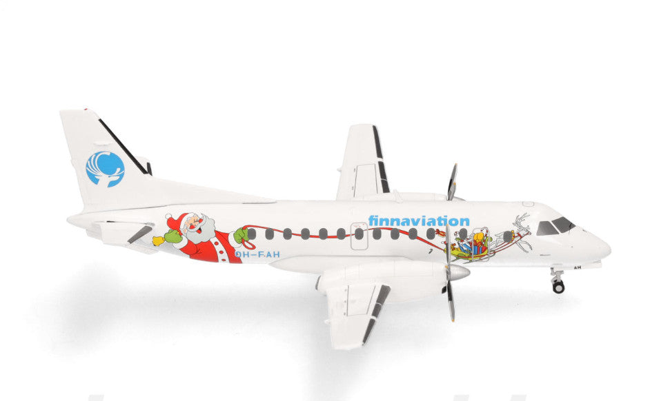 1:200 Herpa Finnaviation Saab 340 Passenger Airplane Diecast Model