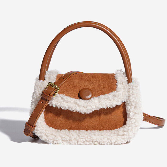 Women's Leather Small Handbag New Desinger Lamp Wol Tote Bags Sling Shoulder Bag