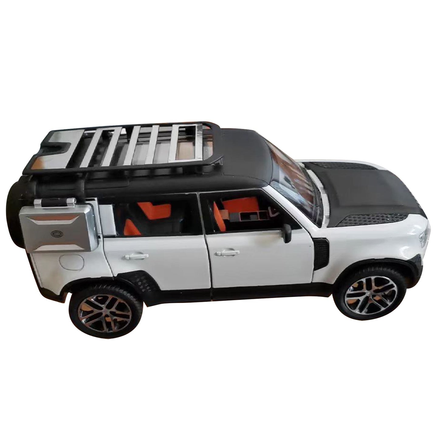 1/24 Sound&Light Model Pull-Back Car Toy Vehicle Collection Dislay White A