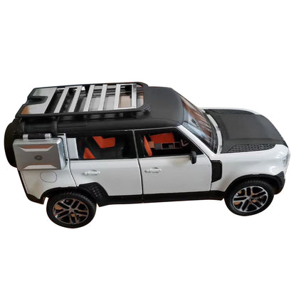 1/24 Sound&Light Model Pull-Back Car Toy Vehicle Collection Dislay White A