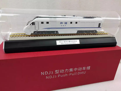 1:87 34CM NDJ3 Push-Pull DMU Harmony Great Wall EMU Train Diecast Model