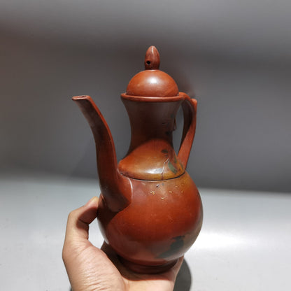 Chinese Yixing Zisha Clay Handmade Exquisite Teapot（高酒壶 低款：乾隆御制）