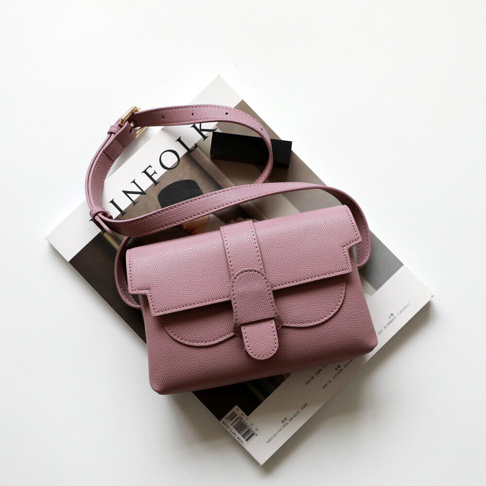Convertible Real Leather Small Belt Bag Sling Pack Crossbody Clutch Fanny Pack