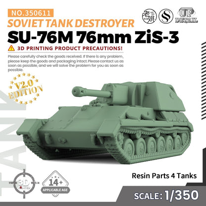 SSMODEL SS611 1/200/350/700 Model Soviet SU-76M 76mm ZiS-3 Tank Destroyer