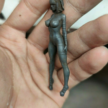 2.1 inch black brass cosmetic nude statue body art decoration
