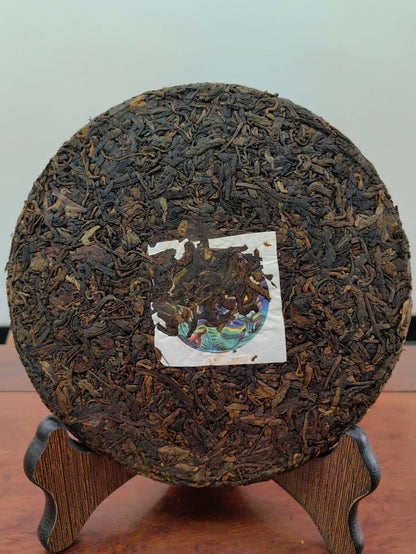 357g Yunnan Pu-erh Tea Ripe Tea Cake Pu-erh Ripe Tea Cake 年年有余熟普洱