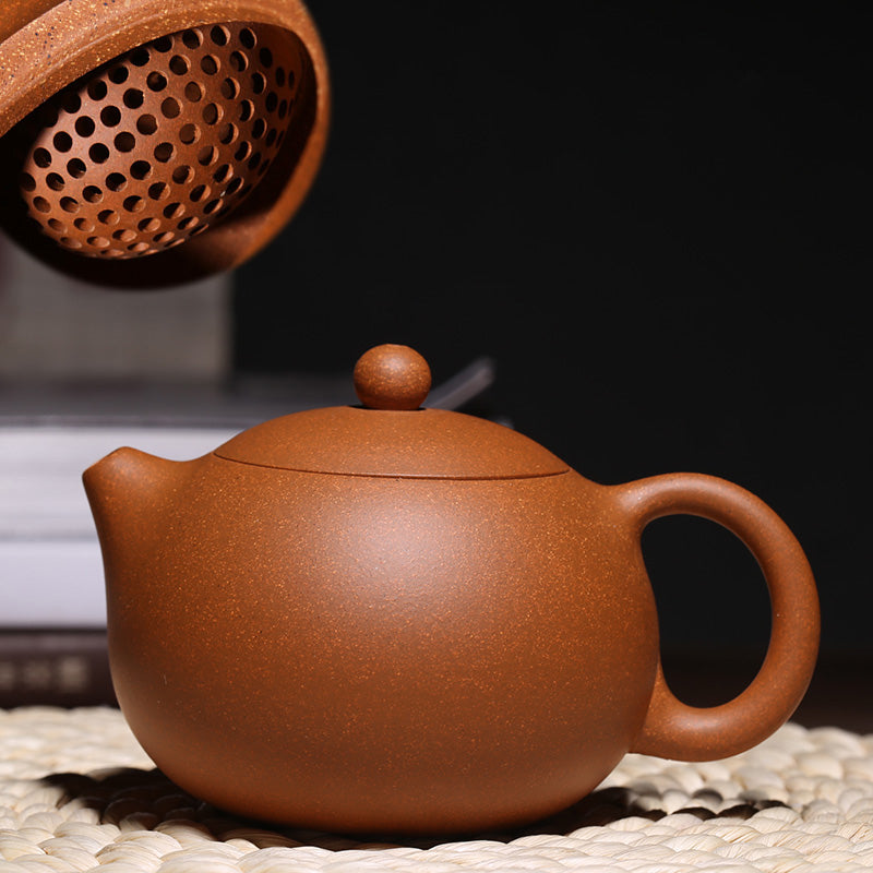 Ball Shaped Infuser Holes Marked Xishi Pot Chinese Yixing Old Duan Clay Tea Pot