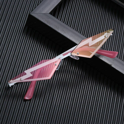 Sunglasses Diamond Shape Retro Sun Glasses UV400 Trendy Narrow Frame Streetwear