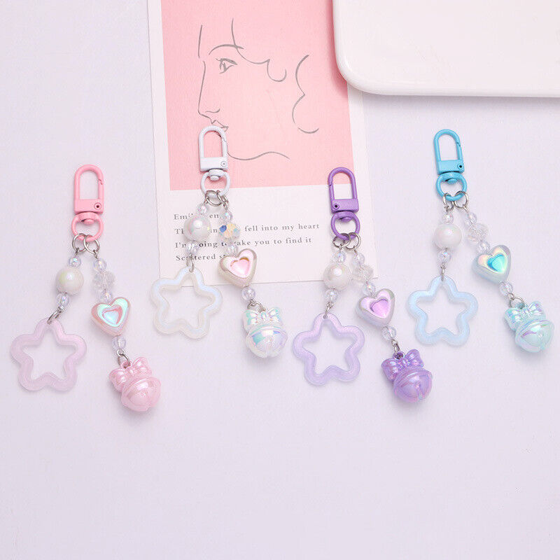 Pentagram y2k Star Keychain Cute Charm Key Ring Handbag Lanyard Accessories