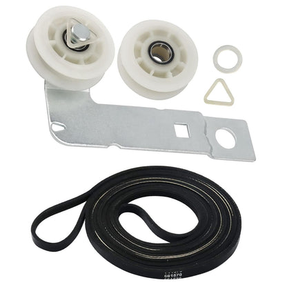661570 & 279640 & W10837240 Dryer Idler Pulley Belt Kit for Whirlpool/Kenmore