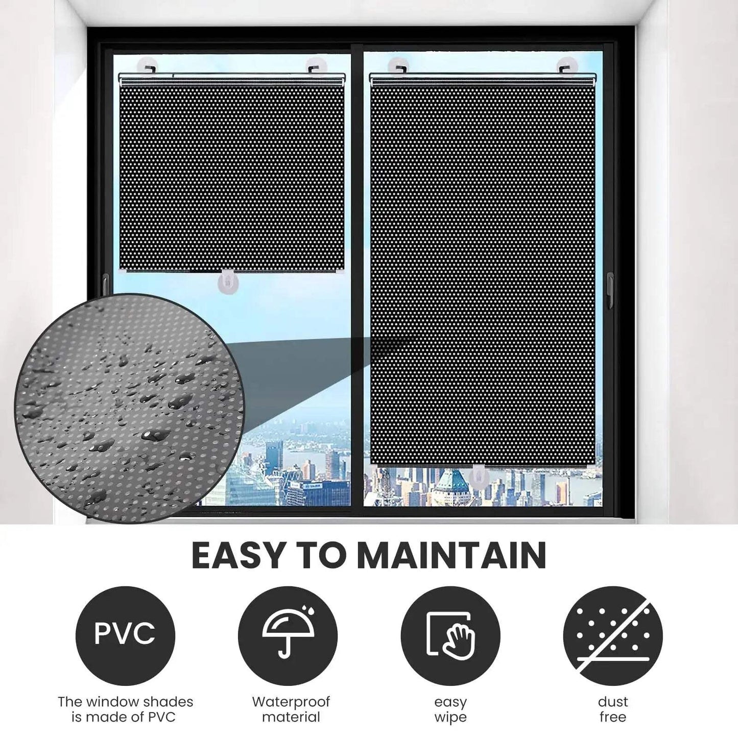 Blackout Roller Blinds | Nail-Free Privacy Curtains for Windows
