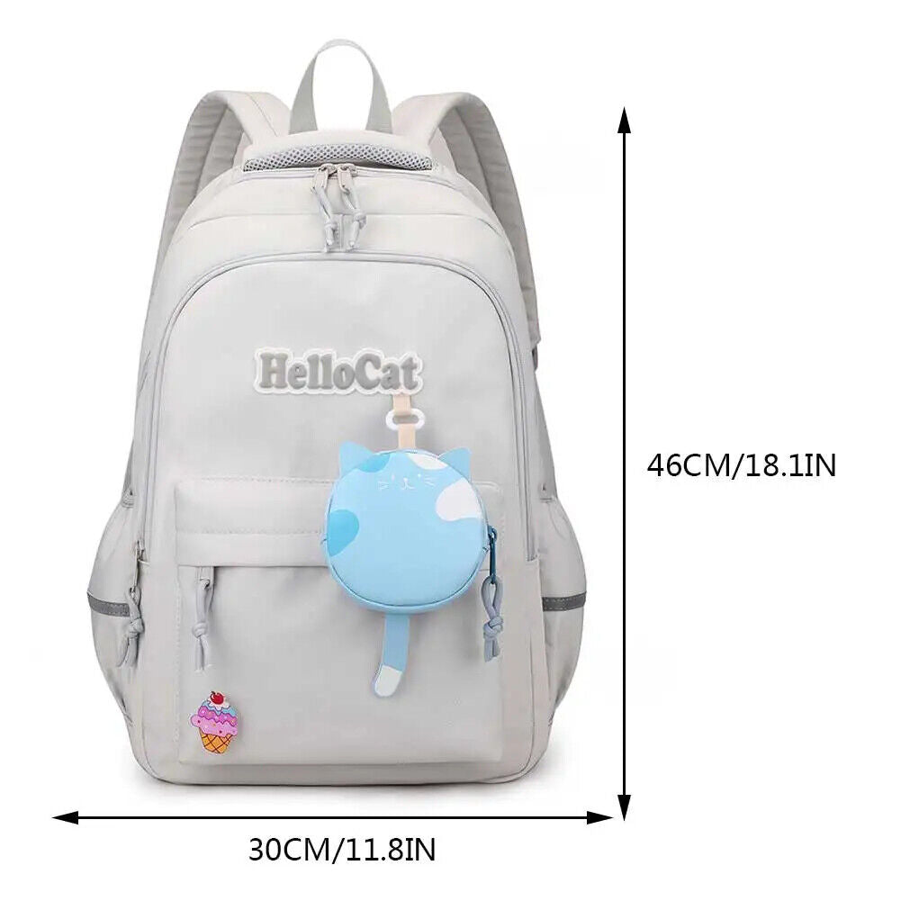 Students School Bags Canvas Backpack Patchwork Women