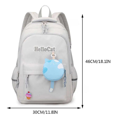 Students School Bags Canvas Backpack Patchwork Women