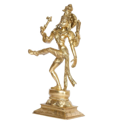 Brass Ardhanarishvara Ardhnarishwar Statue Half Shiva & Parvati Figurine Idol