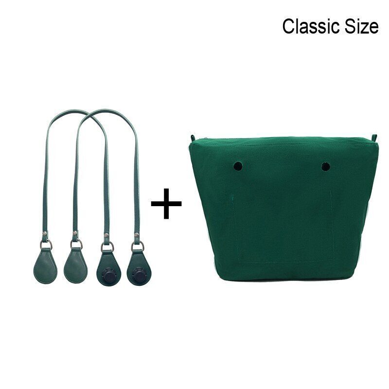 1set Canvas Lining Insert Inner Pocket 85cm Long Handles Microfiber Leather Bag